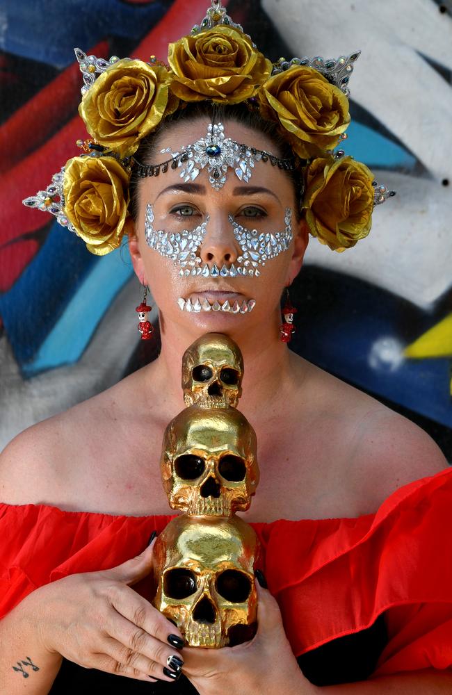 Global Dance Collective director Cara Griffin is set for this Saturday's Day of the Dead Fiesta at Otherwise. Picture: Evan Morgan