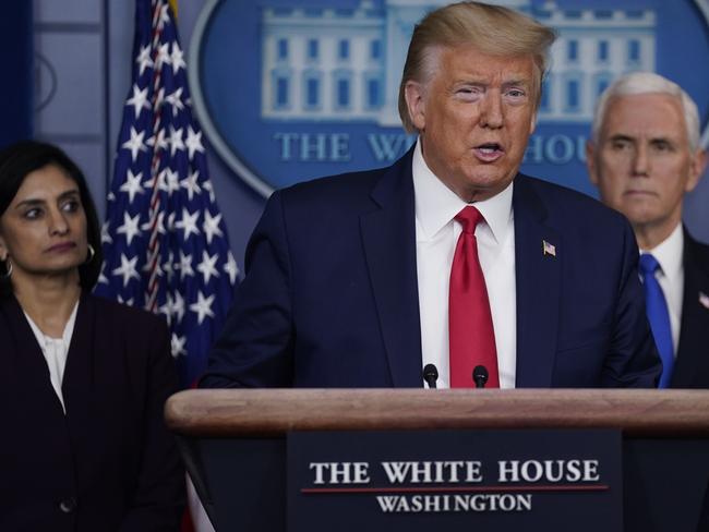 President Donald Trump at the White House on Wednesday. Picture: Evan Vucci/AP Photo