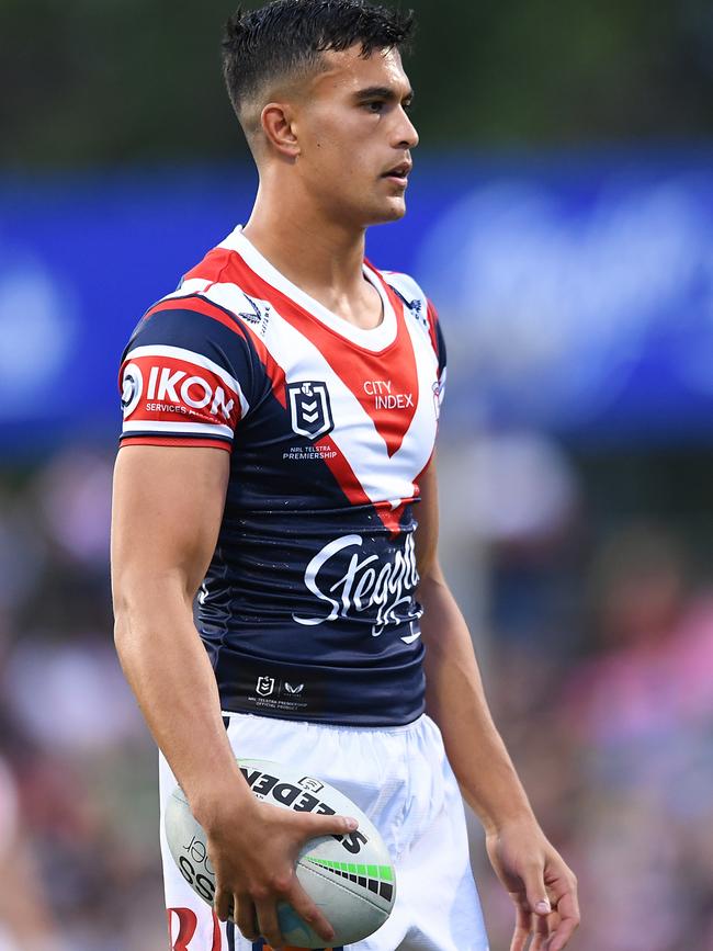 Joseph Suaalii will face off against his mate at Magic Round. Picture: Albert Perez/Getty Images