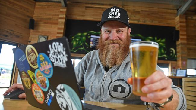 Big Shed Brewery co-owner Craig Basford credits fast internet with keeping their business fluid. Picture: Tom Huntley