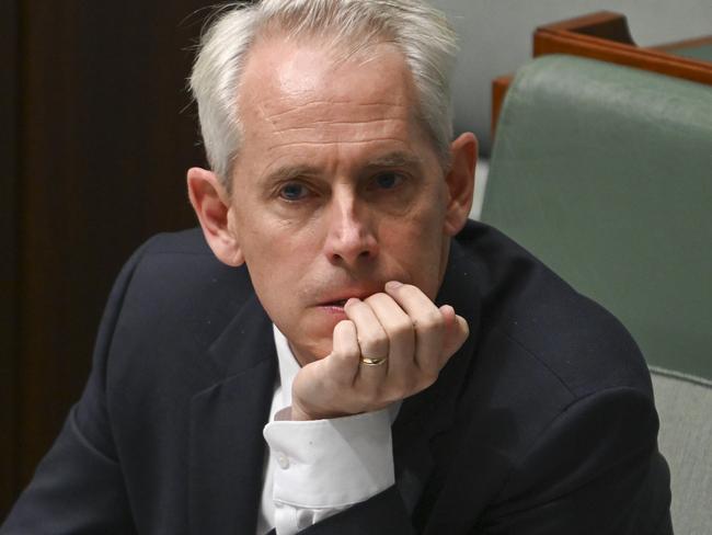 CANBERRA, Australia, NewsWire Photos. May 29, 2024: Andrew Giles, Minister for Immigration, Citizenship, Migrant Services and Multicultural Affairs during Question Time at Parliament House in Canberra. Picture: NewsWire / Martin Ollman