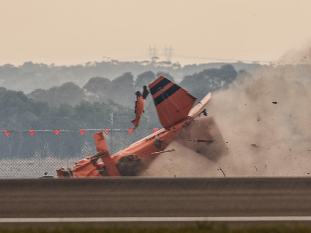 Collins hit the ground at more than 185km/h. Picture: David Caird