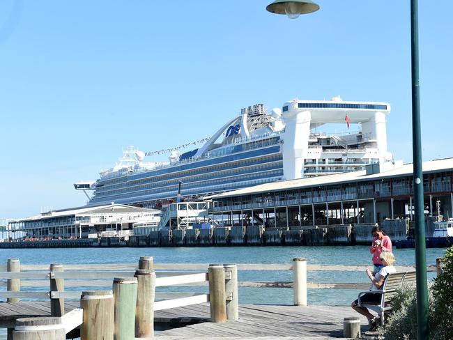 A cruise ship docked at Station Pier in 2016. Picture: Mike Keating