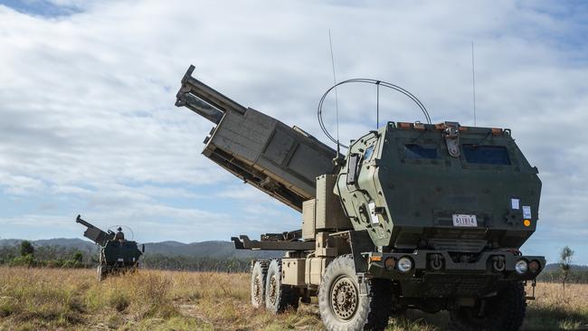 High Mobility Artillery Rocket Systems in action. Picture: US Marine Corps