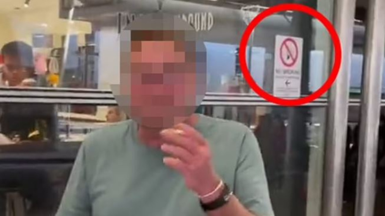 Sydney Airport fight Footage shows man erupting at smokers The