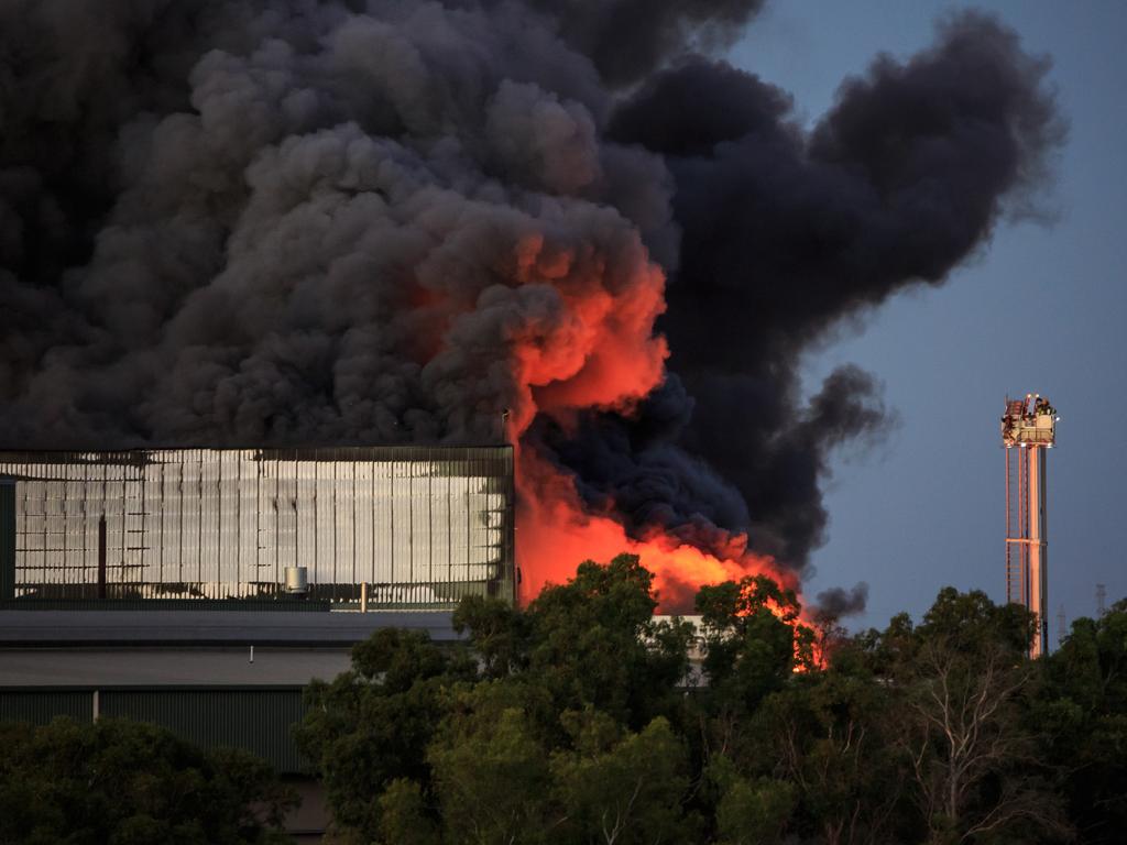 Fire at Thomas Food International, Murray Bridge. Picture: Leanne Walding Photography