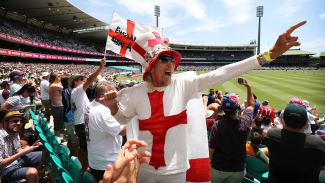 Shots fired from the Barmy Army … sort of. Photo: News Corp