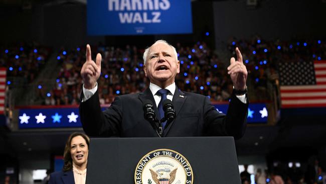 US Democratic vice presidential candidate Minnesota Gorvernor Tim Walz.