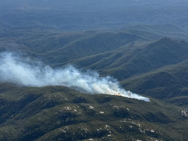 The Tasmania Fire Service is fighting bushfires across the state in early February. On February 5, it announced the fires had closed the popular Overland Track walking trail. Picture: Tasmanian Fire Service