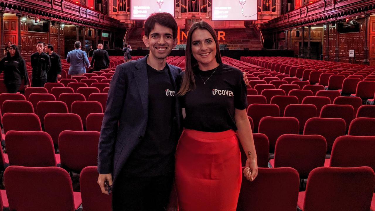 Upcover co-founders Anish Sinha and Skye Theodorou. Picture: Supplied