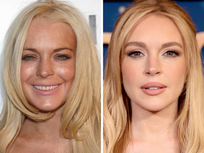 Lindsay Lohan, in 2009 and today.