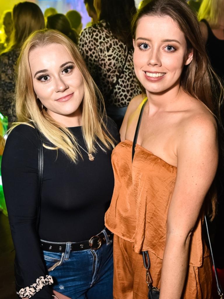 Ruby Gibson and Emma Sneddon at Retros on Saturday.