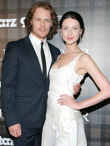 Sam Heughan and Caitriona Balfe star in <i>Outlander</i>. Picture: Getty