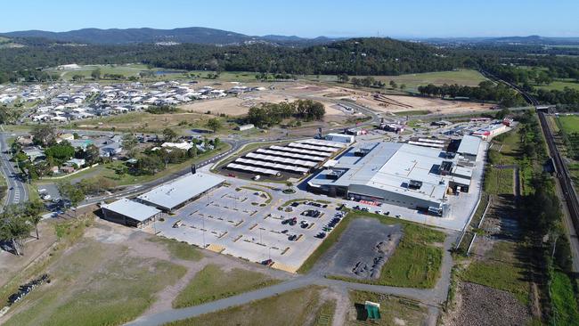 The Pimpama City shopping centre next to where the station will be located. Picture: Glenn Hampson.