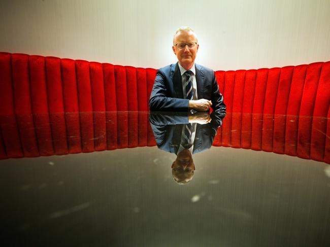 Philip Lowe, governor of the Reserve Bank of Australia (RBA), poses for a photograph at a Queensland Economic Society event in Brisbane, Australia, on Thursday, May 4, 2017. Australia's central bank chief had a reminder Thursday for borrowers that have helped send household debt to record levels: interest rates will one day rise. Photographer: Patrick Hamilton/Bloomberg