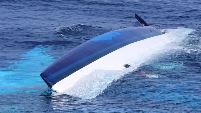 Lewis Bennett’s sinking catamaran, Surf Into Summer.