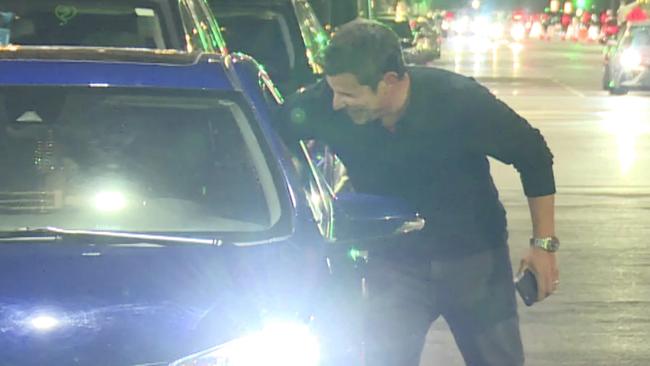 Nick Lachey reportedly walked across the LA street to the female photographers car and punched the window. Picture: Backgrid