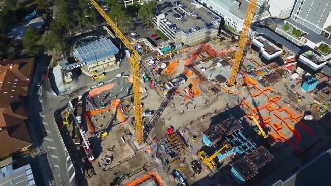 Overflight of construction at Westmead