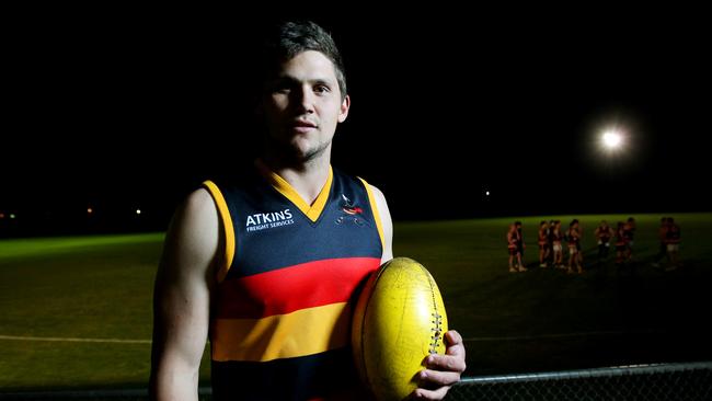 Ex-Adelaide Crow James Moss needs six more goals to crack the ton for Mypolonga.