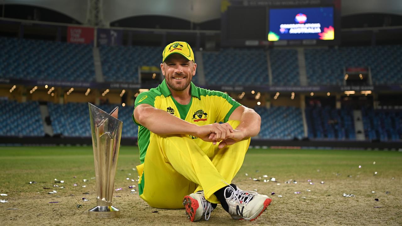 Australia captain Aaron Finch won’t lead the Renegades. Picture: Gareth Copley-ICC/ICC via Getty Images