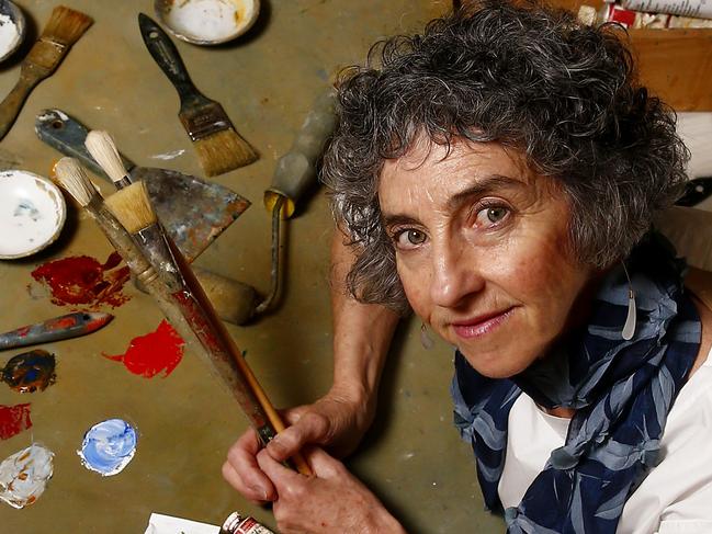 MOSMAN DAILY ONLY. Artist and art patron Michelle Belgiorno- Nettis at her Mosman studio. Picture: John Appleyard