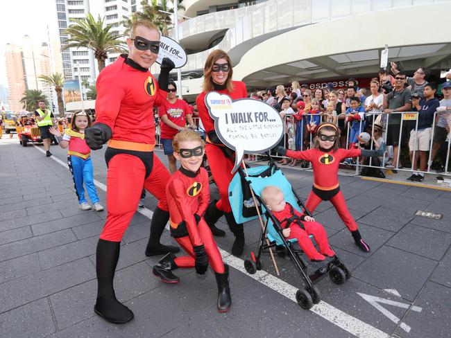 THE INCREDIBLES — Shane Bryer, 37, Jennifer Bryer, 35, Corbin Bryer, 6, Chloe Bryer, 4, Connor Bryer, 8 months . Pic Mike Batterham
