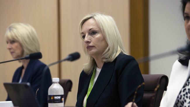 Australia Post chief executive Christine Holgate during Senate estimates in Canberra. Picture: NCA NewsWire / Gary Ramage