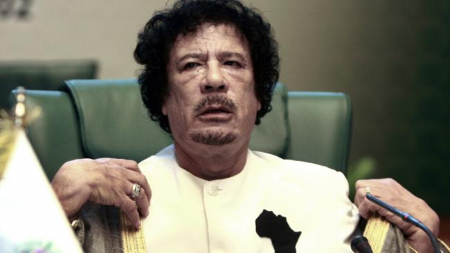 Muammar Gaddafi was regularly used rape as a weapon of war, a new book claims. Picture: AP