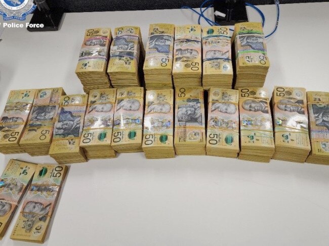 Police seized $870,000 in cash during their raids. Picture: NSW Police