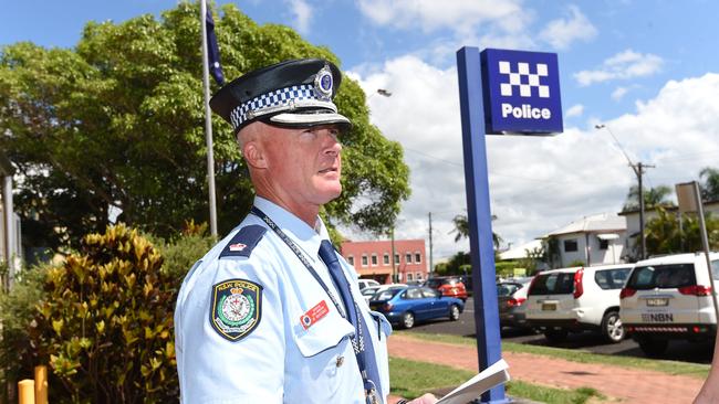 Detective Chief Inspector Bill McKenna talks to media about stolen property. Picture: Marc Stapelberg