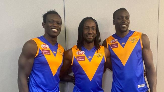 Majak Daw (left) in his new threads.