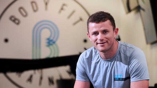 Irish AFL great Pearce Hanley bought into Body Fit Training in 2020. His classes are the closest a punter can get to an AFL strength program. Photo: Scott Powick