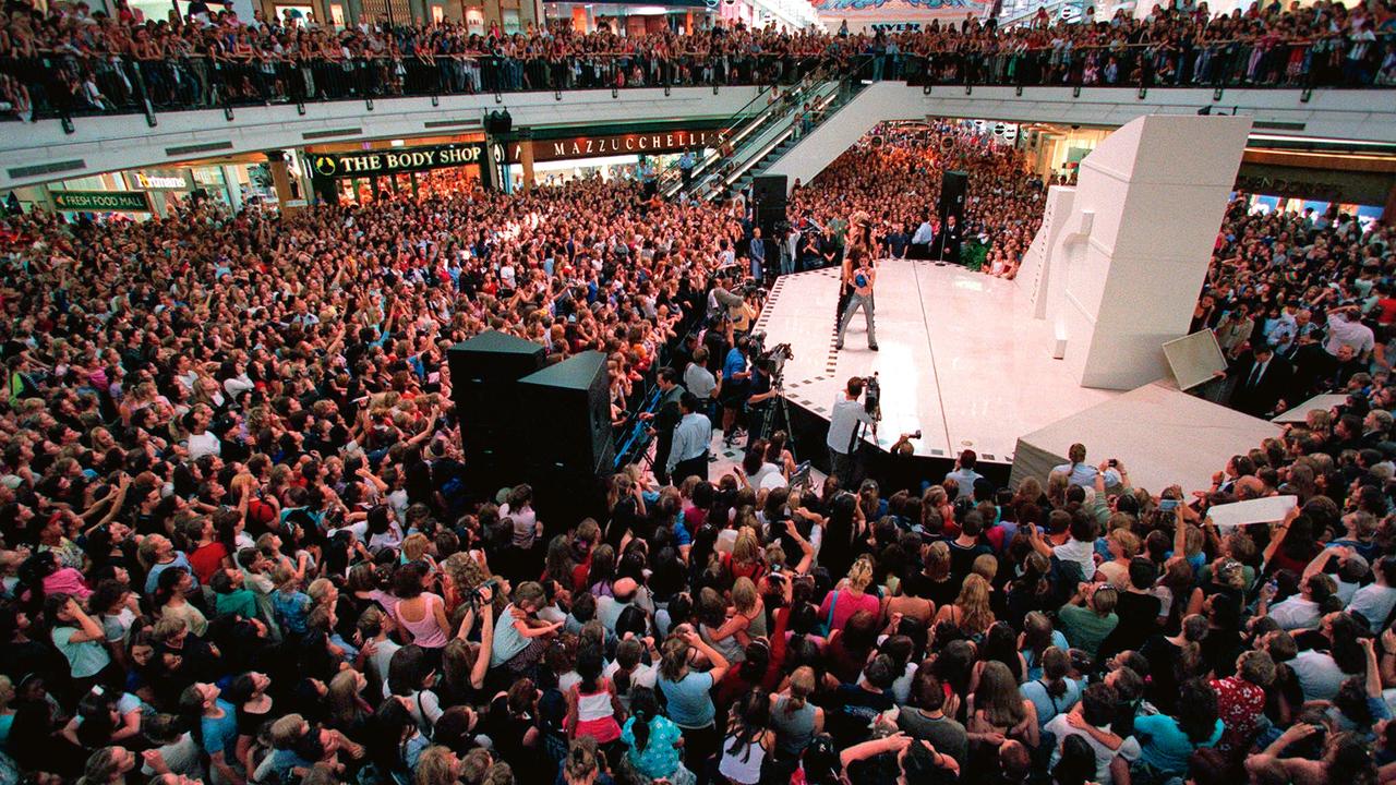 Bardot performing at a shopping centre in Perth. (Picture: Ross Swanbprpugh)