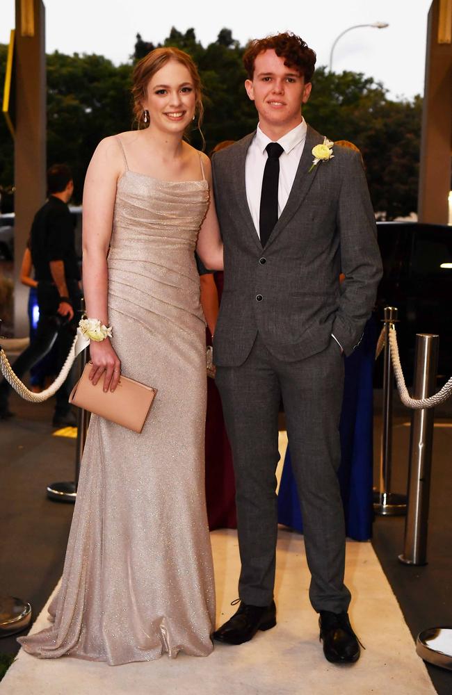 Georgie Schravenade and Jake Yates at year 12 formal, Nambour Christian College. Picture: Patrick Woods.