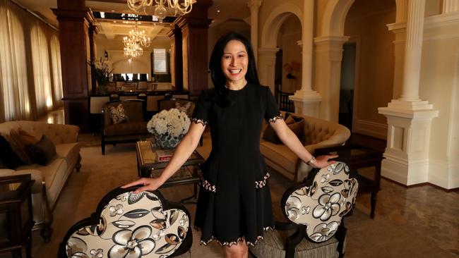 Perth real estate agent Vivien Yap shows of a Cottesloe property. Picture: Colin Murty