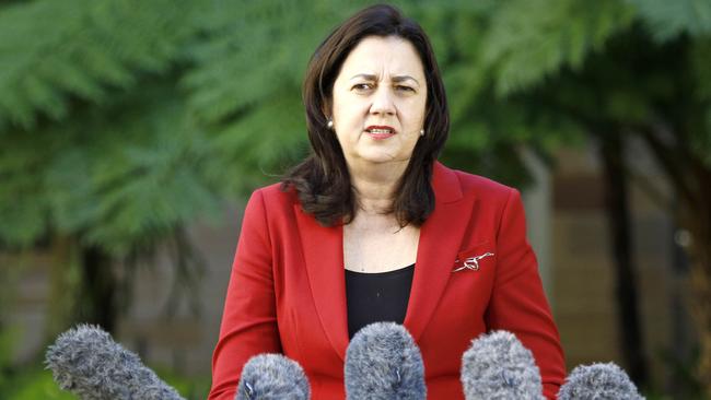 Queensland Premier Annastacia Palaszczuk has banned people from NSW and Victoria for the time being. Picture: Tertius Pickard