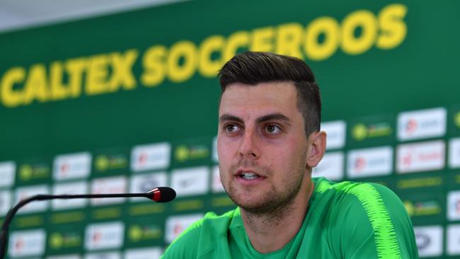 Socceroos forward Tomi Juric is in contention to start for Australia tonight in place of the injured Andrew Nabbout. Photo: AFP