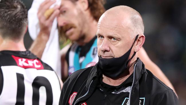 Ken Hinkley searches for answers on Saturday night.