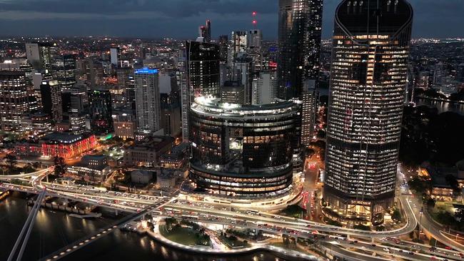 Drone vision of the STAR Casino Queens Wharf development in Brisbane Picture supplied by Star Casino