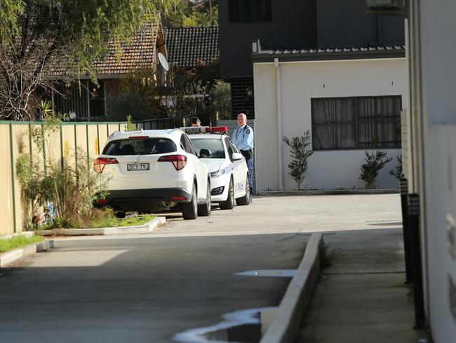 Police were at the Campsie home of the missing woman at. Picture: Richard Dobson