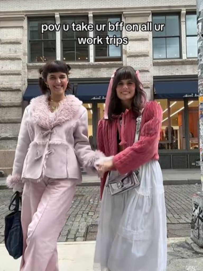 Young professionals are taking their partners, friends and family on their work trips. Picture: @livelovelaughdani/TikTok