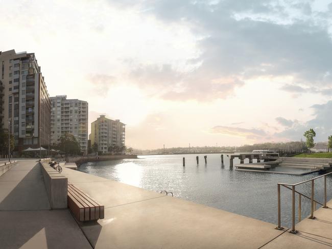 An architect’s vision of a swimmable harbour. Picture: Andrew Burges Architects for City of Sydney