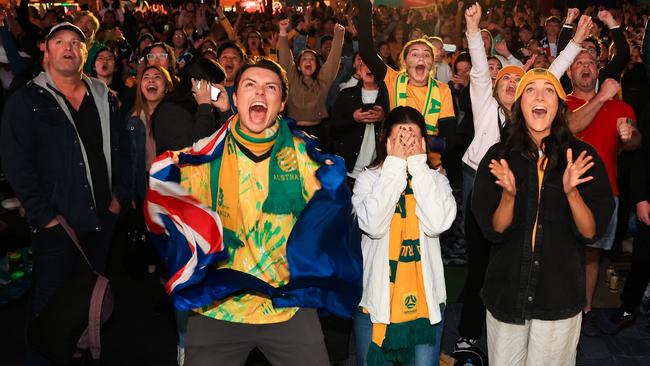 Moments later the Sydney fan site erupts. Picture: Getty Images