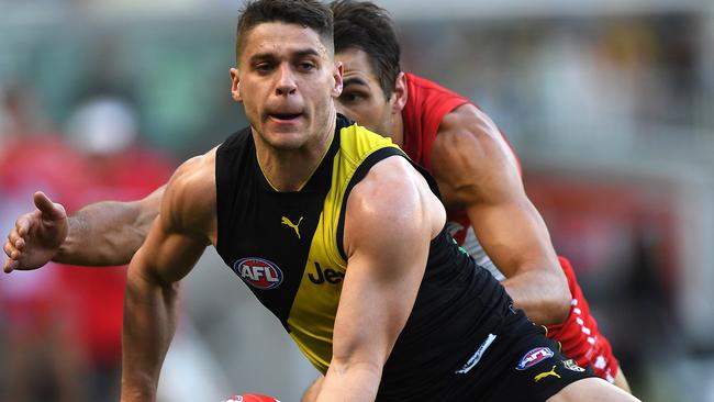 Dion Prestia in action against Sydney.