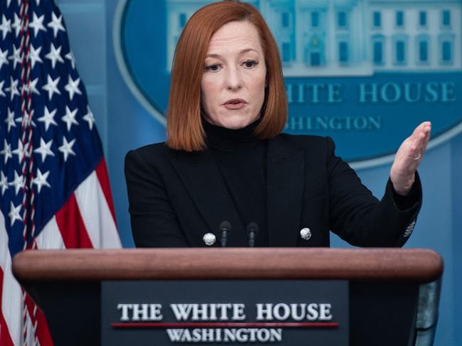 White House Press Secretary Jen Psaki condemned Putin’s nuclear threat. Picture: AFP