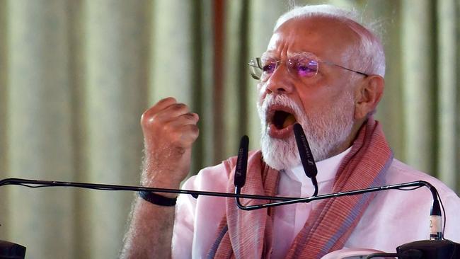 India's Prime Minister Narendra Modi, said that their ‘spirit will not be broken’ by terrorism.. Picture: Sachin KUMAR / AFP