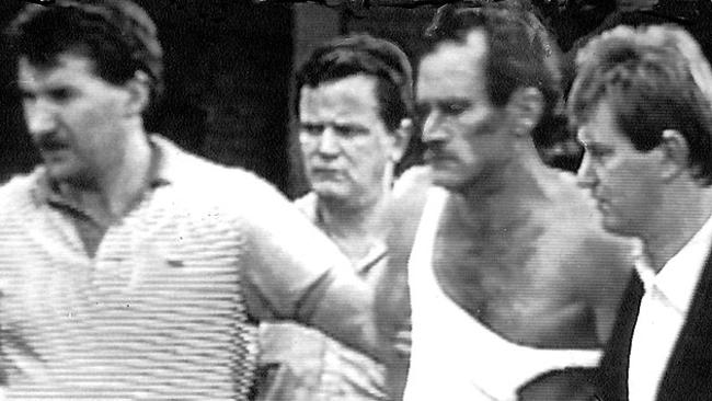 Russell Cox, AKA Russell Mad Dog Cox, following his capture in 1988.