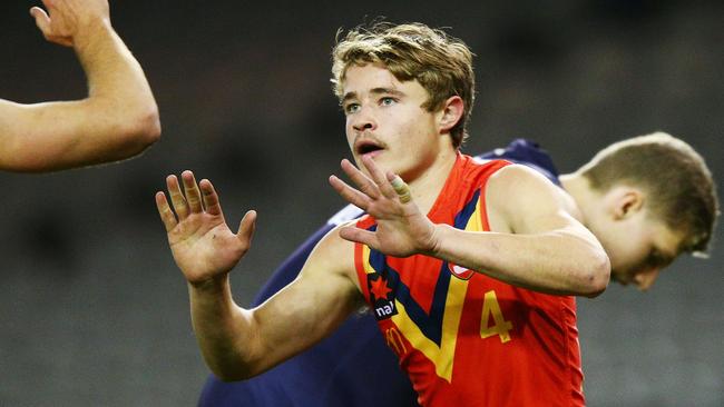 Chandler celebrates a goal for SA during the under-18 national championships. Picture: Michael Dodge/Getty Images