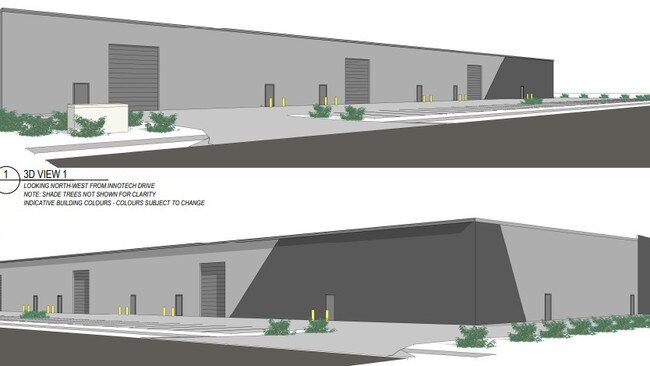 Proposed warehouse and showroom building design. Photo: Etchd Building Design