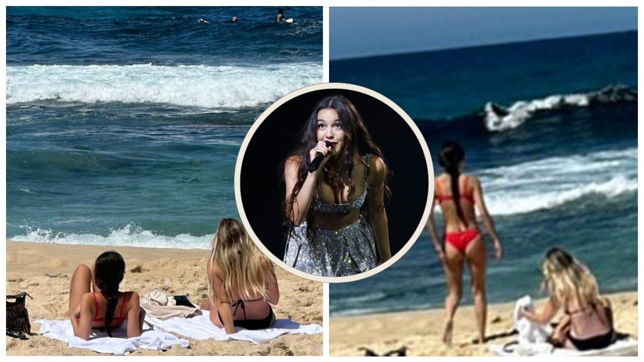 Pop superstar spotted at Sydney beach